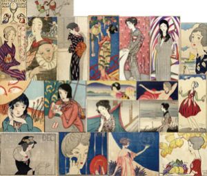 竹久夢二木版画一括20枚/竹久夢二のサムネール