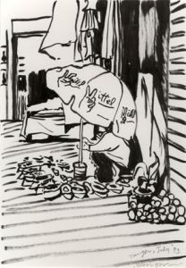 大竹伸朗画額「スパイス売り」/Shinro Ohtake