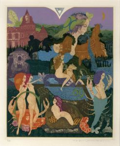 山下清澄版画額/山下清澄