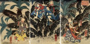 歌川国芳浮世絵　「堀川夜討」/一勇斎国芳