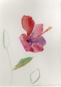 大竹伸朗画額「マラケシュ（花）2」/