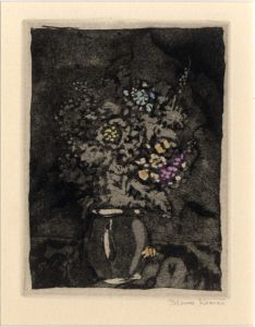 駒井哲郎版画額「花」/のサムネール