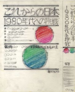 真鍋博装幀画稿「これからの日本　1989年代への挑戦（案）」/Hiroshi Manabe
