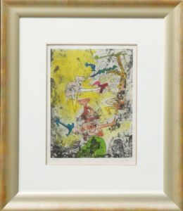 ロベルタ・マッタ版画額　「Centre Noeuds」/Roberto Matta