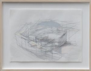 川俣正画額「Plan for Documenta8 Drawing1」/Tadashi Kawamataのサムネール