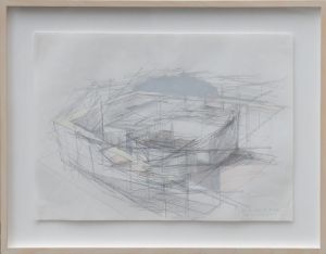 川俣正画額「Plan for Documenta8 Drawing1」/Tadashi Kawamataのサムネール