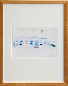 大竹伸朗画額「ビーチのBar」/Shinro Ohtakeのサムネール