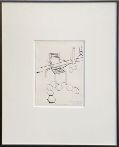 大竹伸朗画額「フナ広場のカフェにて」/Shinro Ohtake