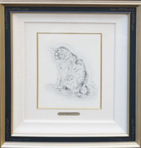 藤田嗣治版画額「アズバ」/Leonard Foujita