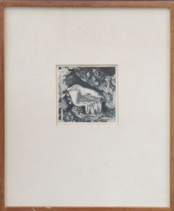 野中ユリ版画額「架空の庭」/野中ユリのサムネール