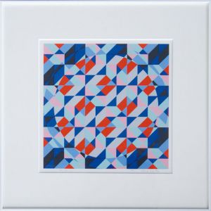 オノサトトシノブ版画額　「SILK92」/