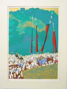 田中正秋　版画「おくまかぶと祭り・石川」/のサムネール