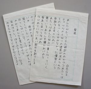 白石公子詩稿「家庭」　ペン書400字詰2枚完/のサムネール