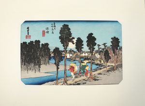 広重　東海道五十三次　【沼津　黄昏図】　木版画　復刻保永堂版/歌川広重のサムネール
