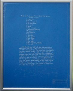 荒川修作版画額「Recipe」/Syusaku Arakawa