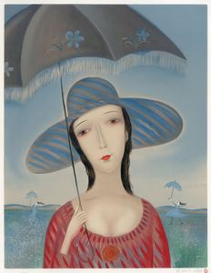 斎藤真一版画額/斎藤真一