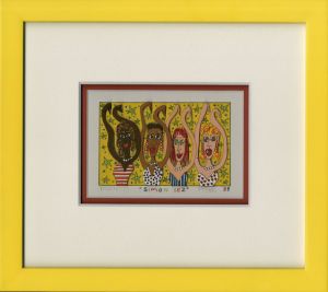 ジェームス・リジィ版画額「Simon Sez」/James Rizzi