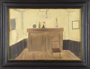 斎藤真一画額「白壁の部屋　岡山・味野にて」/Shinichi Saito