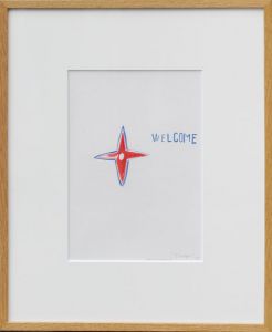 大竹伸朗画額「Welcome」/Shinro Ohtake