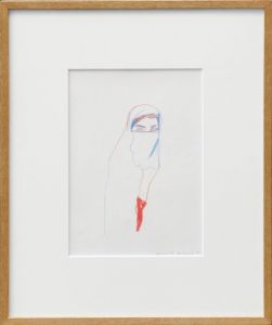 大竹伸朗画額「女性像」/Shinro Ohtake