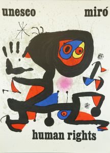 ホアン・ミロ　ポスター「droits de l'homme」/JOAN MIRO