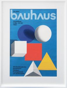 バウハウス　ポスター額「Bauhaus 50 Jahre」/ヘルベルト・バイヤー デザイン