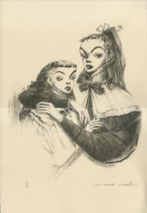 金子国義版画額「Gigi Et Colette」/のサムネール