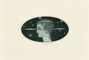 柄澤斎版画額「Planet」/のサムネール