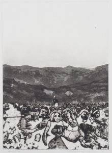 中林忠良版画「白い部屋より　連なる風景又は地平はるかに」/Tadayoshi Nakabayashiのサムネール