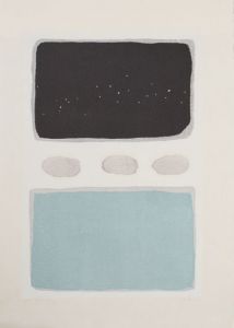山中現版画額「空の夢1」/