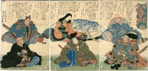 歌川国芳浮世絵　「見立武者六歌仙」/一勇斎国芳