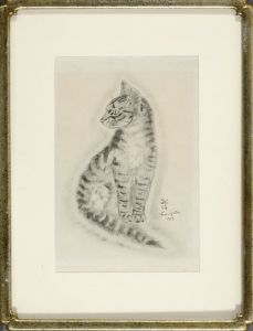 藤田嗣治版画額「クレオパトラ」/
