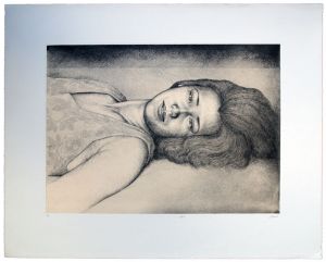 相笠昌義版画「夏の女」/相笠昌義のサムネール