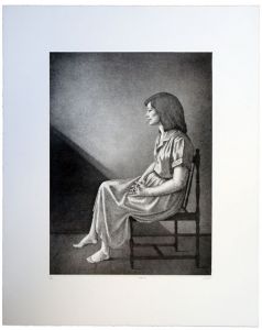相笠昌義版画「午後の光り」/相笠昌義