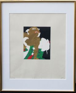 横尾忠則版画額「Utamaro1」/Tadanori Yokoo
