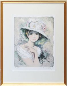 ベルナール・シャロワ版画額「ソニア」/Bernard Charoy