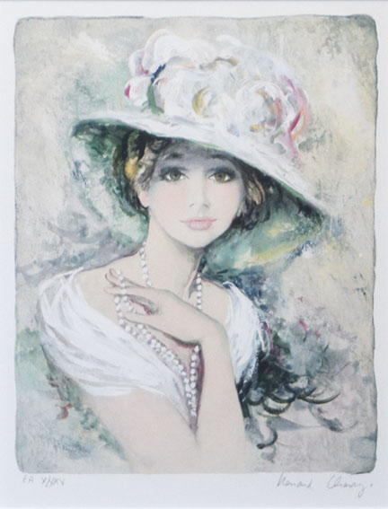 ベルナール・シャロワ版画額「ソニア」 / Bernard Charoy