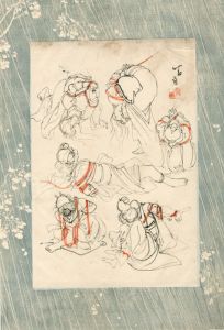 伊藤晴雨画稿「縛りの形態1」/Seiu Ito