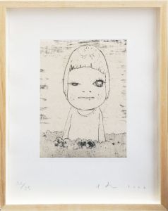 奈良美智版画額「Haze day」/Yoshitomo Nara