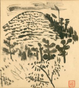 川上澄生画稿「日光植物園」/