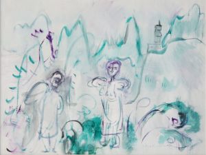 Junzaburo Nishiwaki / 西脇順三郎画額「ルカ伝第20章