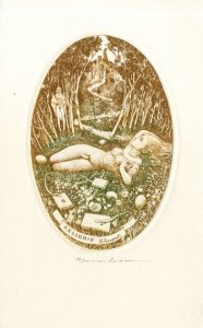 アルフォンス・イノウエ版画「蔵書票22」/Alphonse Inoue
