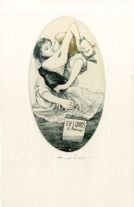 アルフォンス・イノウエ版画「蔵書票21」/Alphonse Inoue