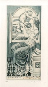 アルフォンス・イノウエ版画「蔵書票15」/Alphonse Inoue