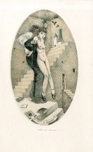 アルフォンス・イノウエ版画「蔵書票14」/Alphonse Inoue