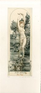 アルフォンス・イノウエ版画「蔵書票12」/Alphonse Inoue