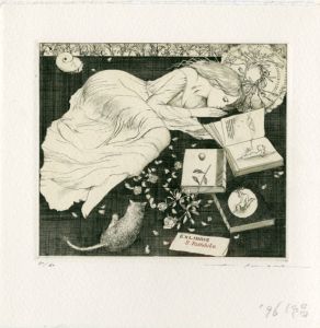 アルフォンス・イノウエ版画「蔵書票7」/Alphonse Inoue