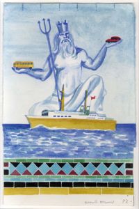 大竹伸朗画額「看板　マラガ1」/Shinro Ohtake