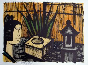 ベルナール・ビュッフェ版画額「La Fontaine ou la Purification」/Bernard Buffetのサムネール