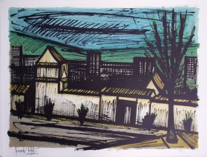 ベルナール・ビュッフェ版画額「Vue de L'Hotel a Kyoto」/Bernard Buffetのサムネール